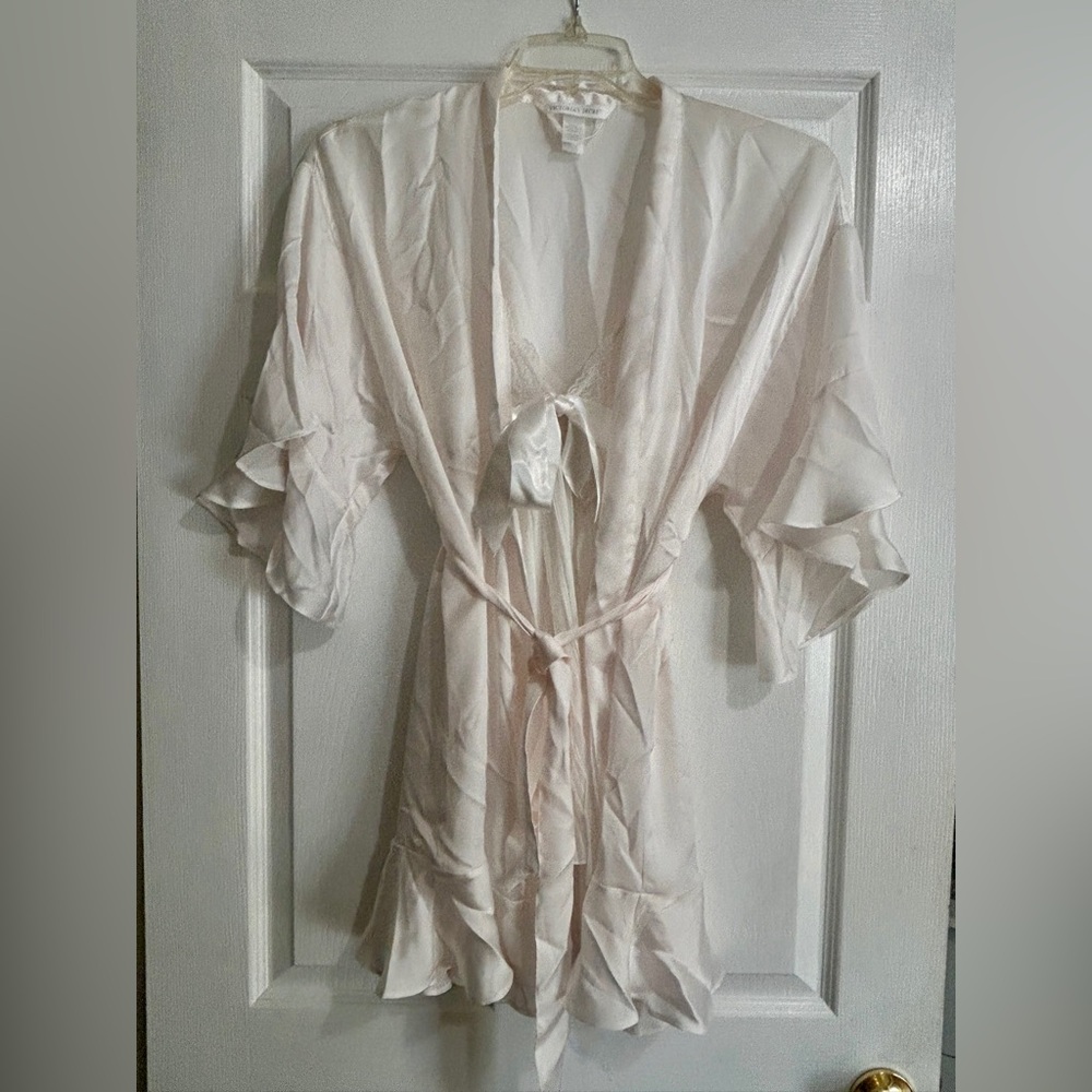 Victoria's Secret Cream Lace Chemise with Satin Bow